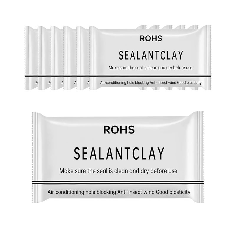 FYOUNG 6 Pcs White Seal Putty,Waterproof Duct Seal Repair Sealing Clay & Moldable Silicone Putty,Ideal for Sealing Drain Connections, Wall Holes, and Air Conditioning Openings, Reliable and Efficient. - Image 1